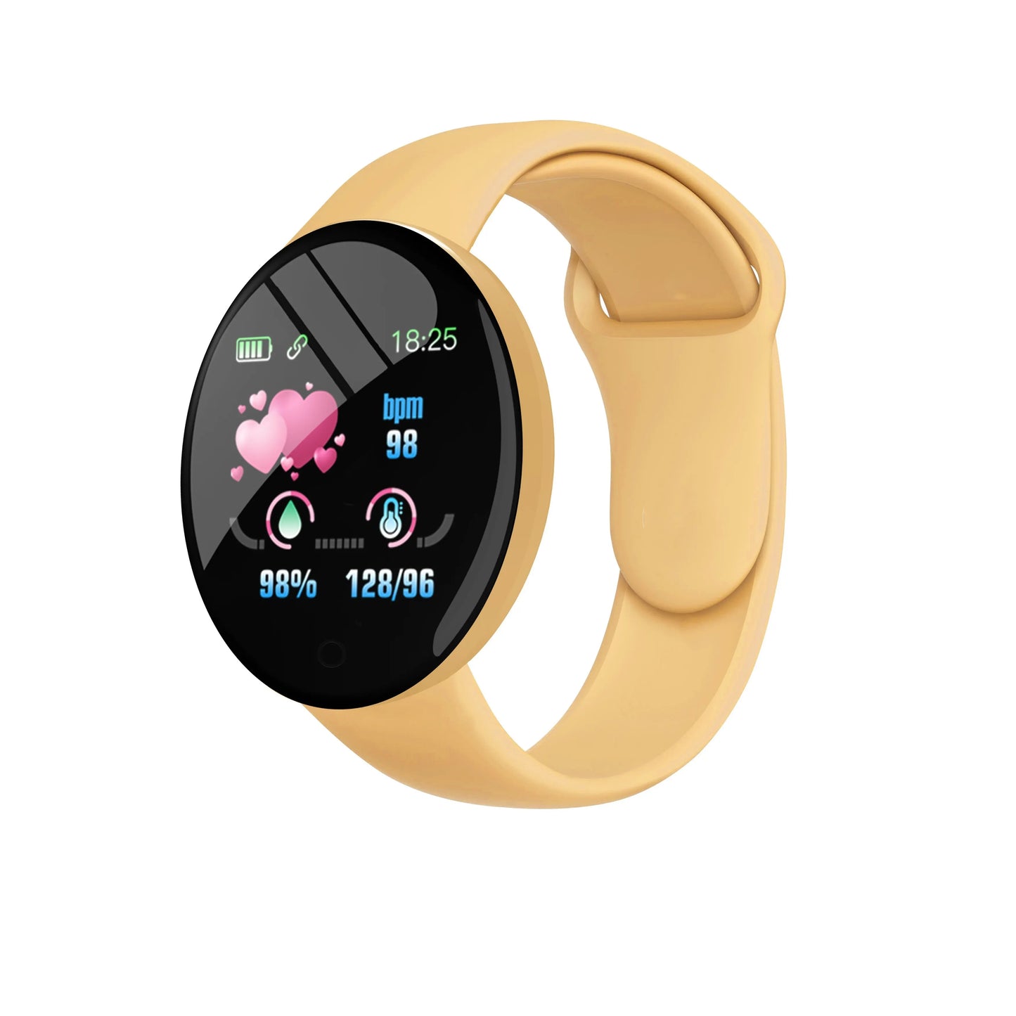 New Smart Bracelet 2025 Real Step Count Fashion Alarm Clock Watch Bluetooth Music Fitness Tracker Sports Smartwatch Android D18