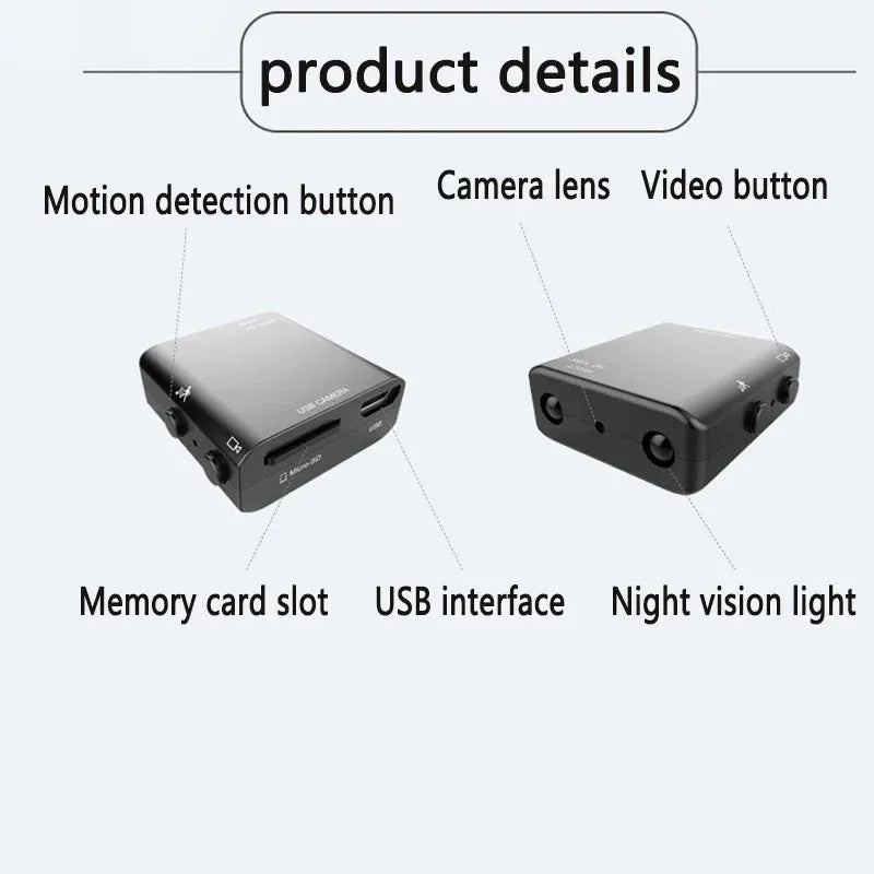 Mini Camera 1080P Smallest Full HD Camcorder Infrared Night Vision Micro Cam Motion detection IR-CUT DV Support Hidden TF card