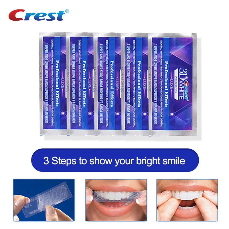 Crest White Teeth Whitening Strips 3D White Professional Effects Tooth Bleaching Strip Dental kit Oral Hygiene Care Whitestrips