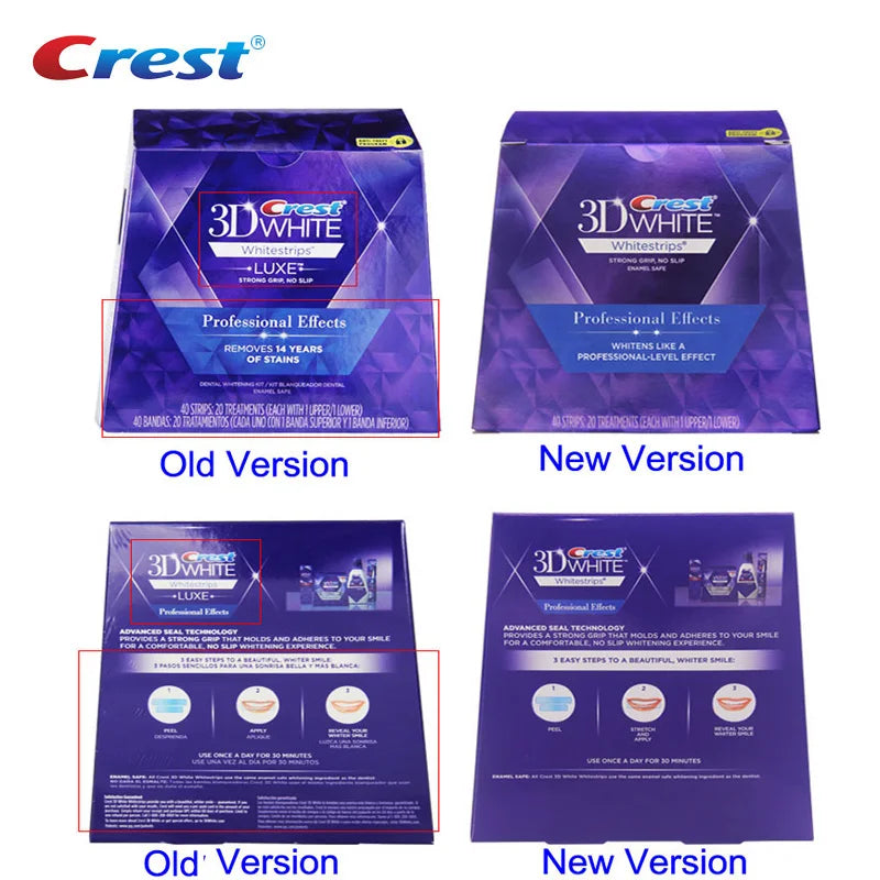 Crest White Teeth Whitening Strips 3D White Professional Effects Tooth Bleaching Strip Dental kit Oral Hygiene Care Whitestrips