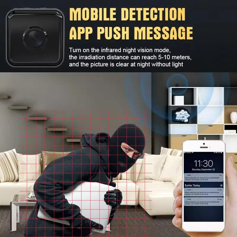 1080p Mini Camera Home Small Wireless Wifi Cameras Outdoor Upgraded Motion Detection Security Alerts Night Vision Camera