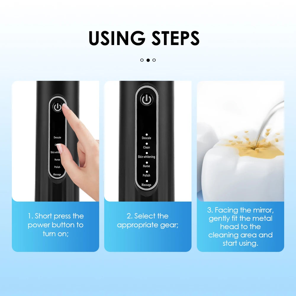 Dental Calculus Removal Electric Teeth Whitening & Cleaning Ultrasonic Tooth Cleaner Scaler Plaque Coffee Stain Tartar Oral Care