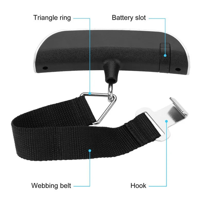 50kg 10g Digital Scale Electronic Balance Kitchen Luggage Hanging Scale Weight Suitcase Travel Scale Baggage Bag Weight Tool