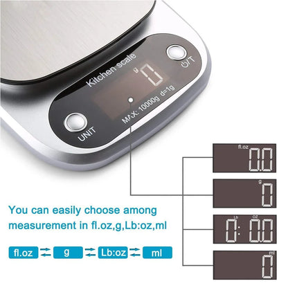 High Precision Kitchen Scale 3/5/10kg Electronic Jewelry Food Baking Scale Multifunction Measuring Tool Gram Scale Lcd Display