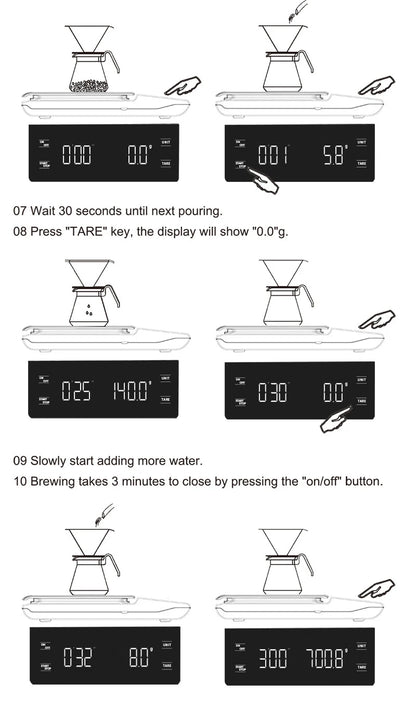 Digital 3kg/0.1g Kitchen Scale with Timer Balance for Precise Baking and Cooking- Kitchen Gadgets Accessories for Home Chefs