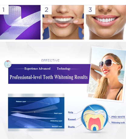 Crest White Teeth Whitening Strips 3D White Professional Effects Tooth Bleaching Strip Dental kit Oral Hygiene Care Whitestrips