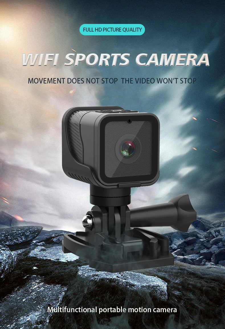 1080P high-definition wireless small camera, WiFi hotspot mini DV camera, outdoor sports camera, motorcycle driving recorder