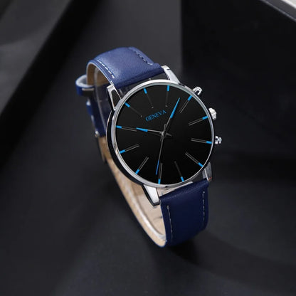 4 Pcs/set, Casual Men's Watchs Men's Watch Set Quartz Watch PU Leather Strap, The Most Ideal Gift for Men!