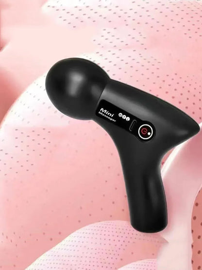 Mini Massage Massage LCD Screen 6 Heads Gun Muscle Massager Portable Electric Fascia Gun for Neck Foot Body Fascia Gun