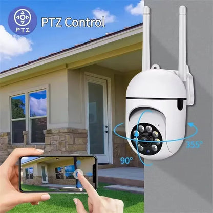 5G Wifi Video Surveillance Camera 5MP CCTV PTZ IP Camera Smart Human Tracking 4X Zoom Night Vision Full Color Outdoor Waterproof