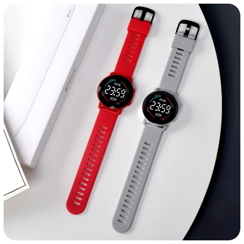 LED Luminous Sports Watch 2023 New Fashion Round Waterproof Electronic Watch Men and Women Digital Clock Relojes Electrónicos