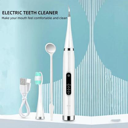 Dental Calculus Removal Electric Teeth Whitening & Cleaning Ultrasonic Tooth Cleaner Scaler Plaque Coffee Stain Tartar Oral Care