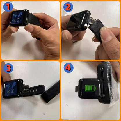 New Smart Bracelet 2025 Real Step Count Fashion Alarm Clock Watch Bluetooth Music Fitness Tracker Sports Smartwatch Android D18