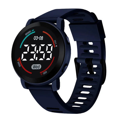 LED Luminous Sports Watch 2023 New Fashion Round Waterproof Electronic Watch Men and Women Digital Clock Relojes Electrónicos