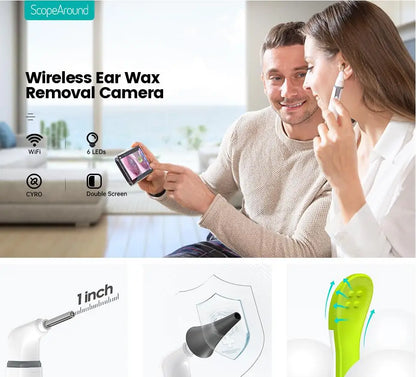 WIFI Digital Otoscope Ear Camera 3.9mm Ear Cleaning Inspection Camera Ear Wax Removal Tools for IPhone Android