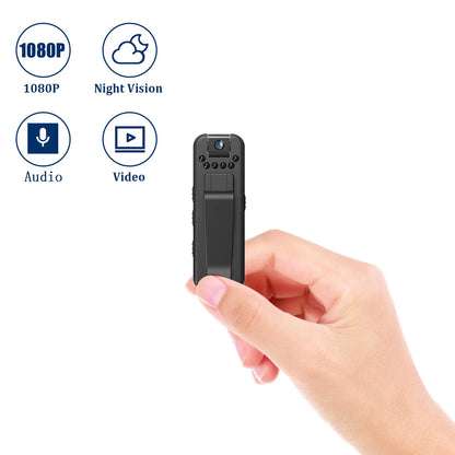 JOZUZE 1080P Sports HD Mini Camera Portable Digital Video Recorder BodyCam Infrared Night Vision Police Camcorder