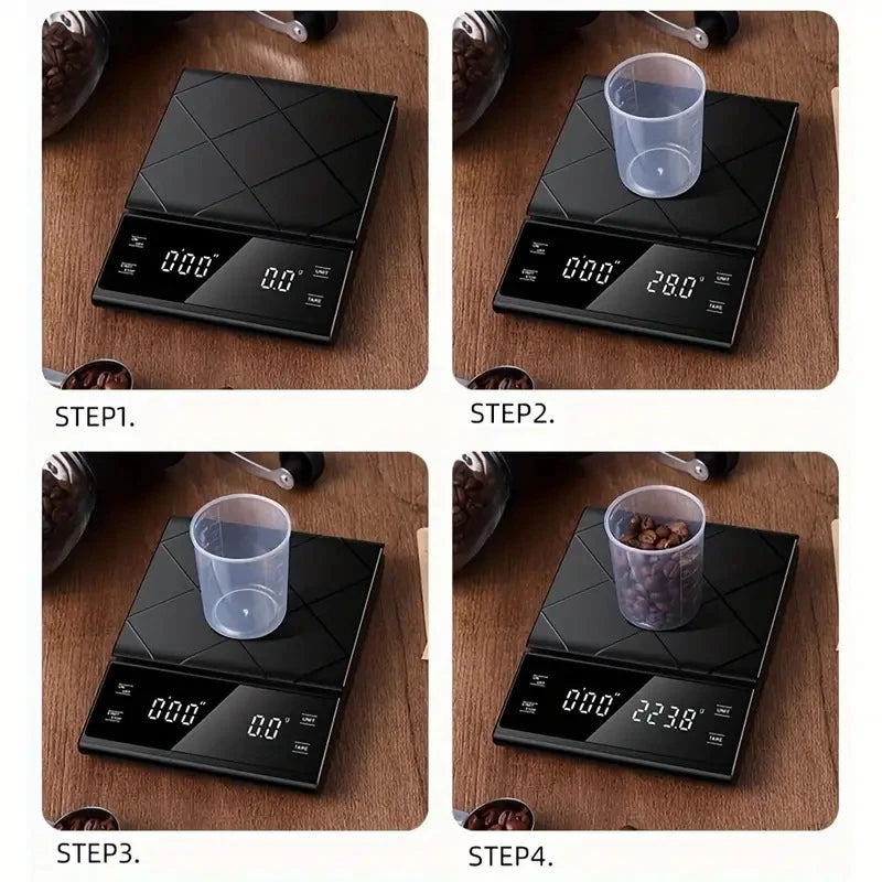 Digital 3kg/0.1g Kitchen Scale with Timer Balance for Precise Baking and Cooking- Kitchen Gadgets Accessories for Home Chefs