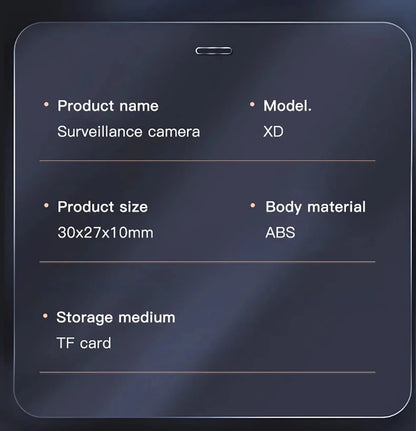 XD 1080P WiFi Mini Camera Smart Wireless Camcorder IP Camera Sport Camera Night Vision Remote Security Protection Video Recorder