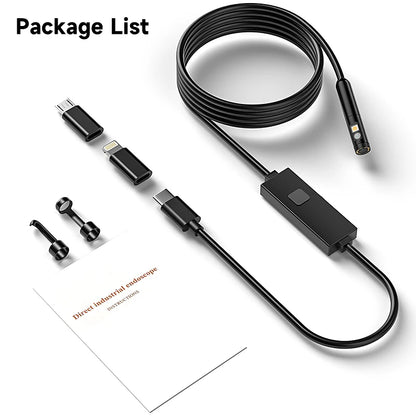 TYPE-C Endoscope HD1080P Single Dual Camera 3 IN 1 Micro USB For IOS IPhone Android Phones Waterproof Pipe Inspection Borescope
