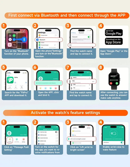 2024 New Bluetooth Answer Call Smart Watch Men Touch Call Fitness Tracker Waterproof Sport Smartwatch Women For Android IOS Gift