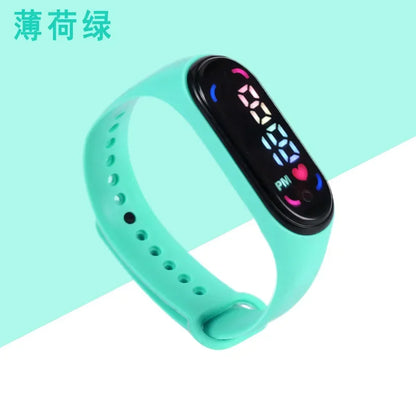New Children'S Waterproof Sports Smart LED Watch Outdoor Silicone Bracelet Touch Electronic Watch Kids Bracelet Digital Watches