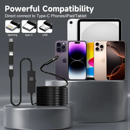 TYPE-C Endoscope HD1080P Single Dual Camera 3 IN 1 Micro USB For IOS IPhone Android Phones Waterproof Pipe Inspection Borescope
