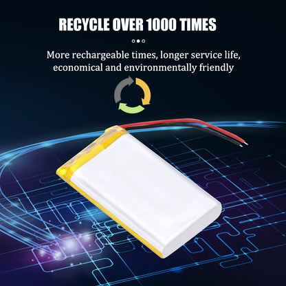3000mAh Rechargeable 3.7V 103665 Battery Gps Polymer Lithium Battery For LED Light Driving Recorder PSP Camera Bluetooth Speaker