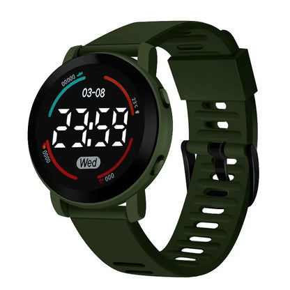 LED Luminous Sports Watch 2023 New Fashion Round Waterproof Electronic Watch Men and Women Digital Clock Relojes Electrónicos