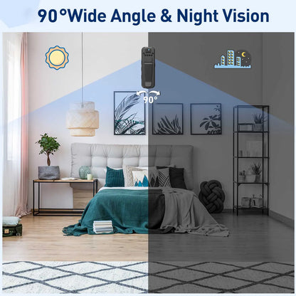 JOZUZE 1080P Sports HD Mini Camera Portable Digital Video Recorder BodyCam Infrared Night Vision Police Camcorder