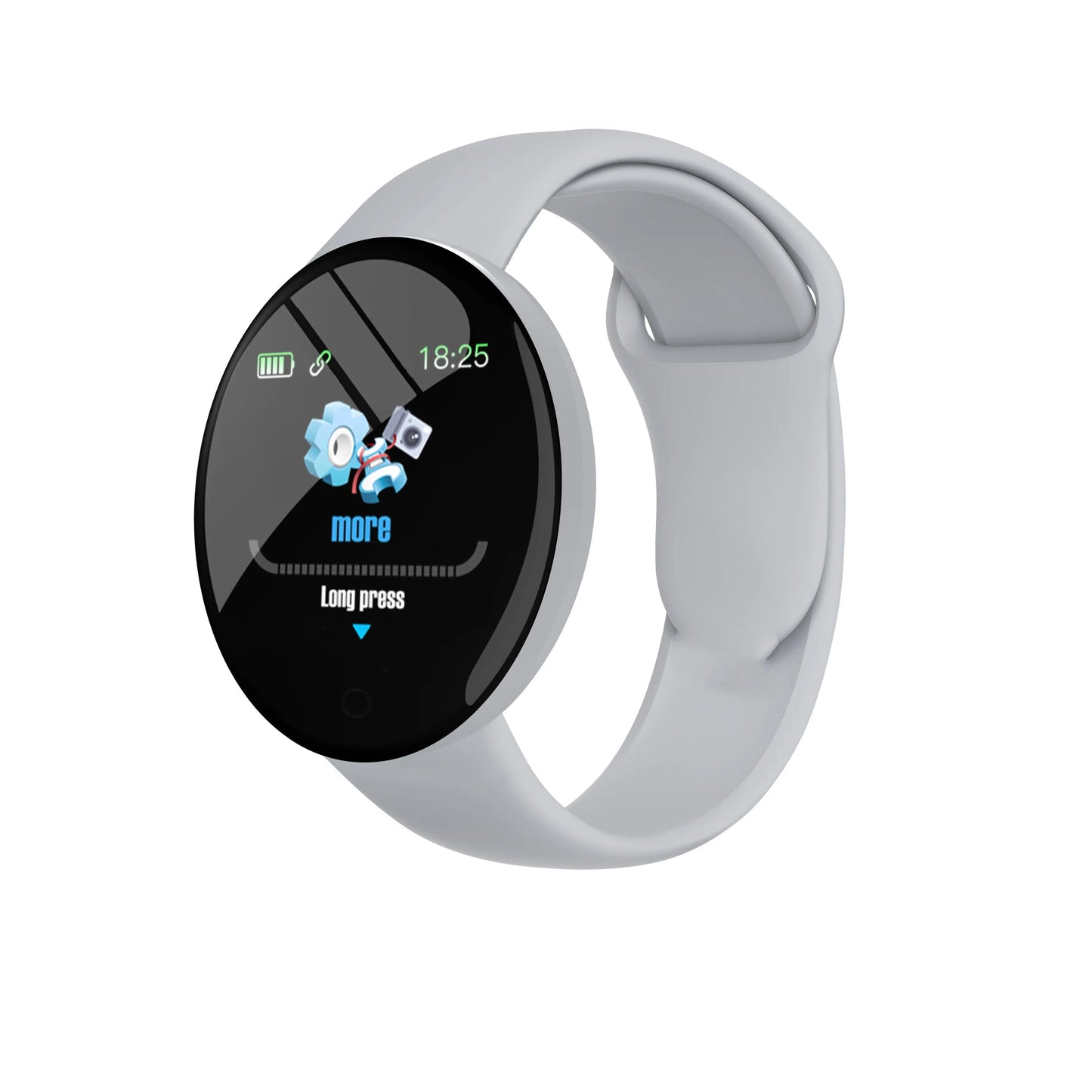 New Smart Bracelet 2025 Real Step Count Fashion Alarm Clock Watch Bluetooth Music Fitness Tracker Sports Smartwatch Android D18