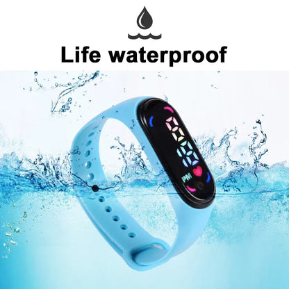 New Children'S Waterproof Sports Smart LED Watch Outdoor Silicone Bracelet Touch Electronic Watch Kids Bracelet Digital Watches