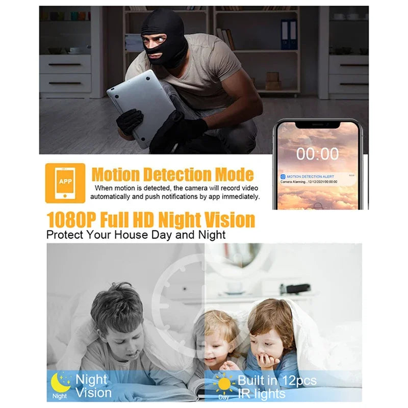 1080p Mini Camera Home Small Wireless Wifi Cameras Outdoor Upgraded Motion Detection Security Alerts Night Vision Camera