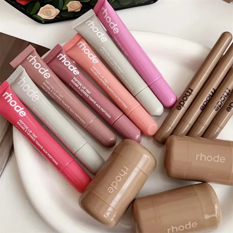 Rhode Moisturizing Lip Balm Original Lip Gloss Care of the Lips Benetitnt for Lips Pink Powder Blush Plumping Gloss Oil Lipstick