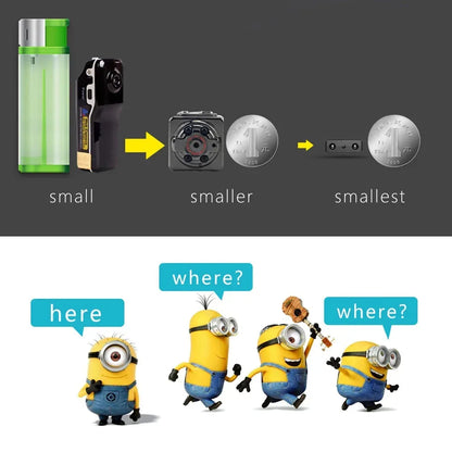 Mini Camera 1080P Smallest Full HD Camcorder Infrared Night Vision Micro Cam Motion detection IR-CUT DV Support Hidden TF card