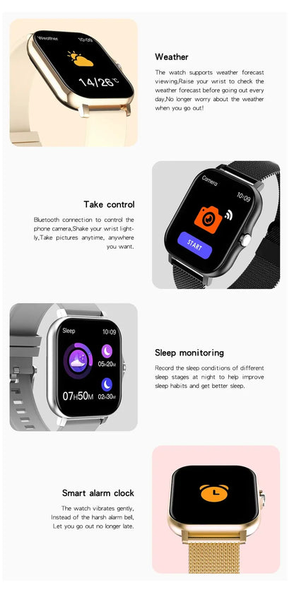 2024 New Bluetooth Answer Call Smart Watch Men Touch Call Fitness Tracker Waterproof Sport Smartwatch Women For Android IOS Gift