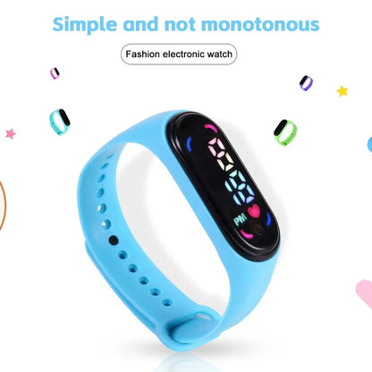 New Children'S Waterproof Sports Smart LED Watch Outdoor Silicone Bracelet Touch Electronic Watch Kids Bracelet Digital Watches