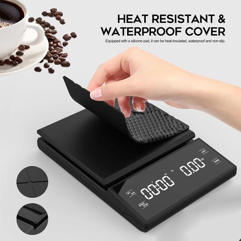 Digital 3kg/0.1g Kitchen Scale with Timer Balance for Precise Baking and Cooking- Kitchen Gadgets Accessories for Home Chefs