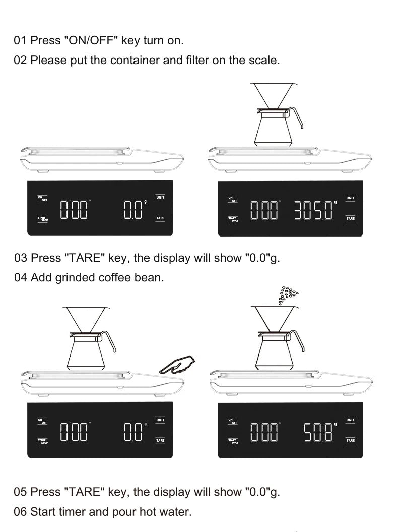 Digital 3kg/0.1g Kitchen Scale with Timer Balance for Precise Baking and Cooking- Kitchen Gadgets Accessories for Home Chefs