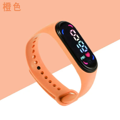 New Children'S Waterproof Sports Smart LED Watch Outdoor Silicone Bracelet Touch Electronic Watch Kids Bracelet Digital Watches