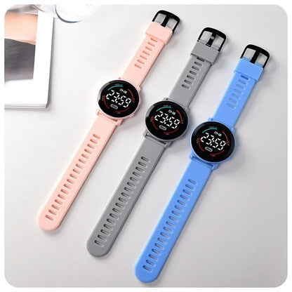 LED Luminous Sports Watch 2023 New Fashion Round Waterproof Electronic Watch Men and Women Digital Clock Relojes Electrónicos