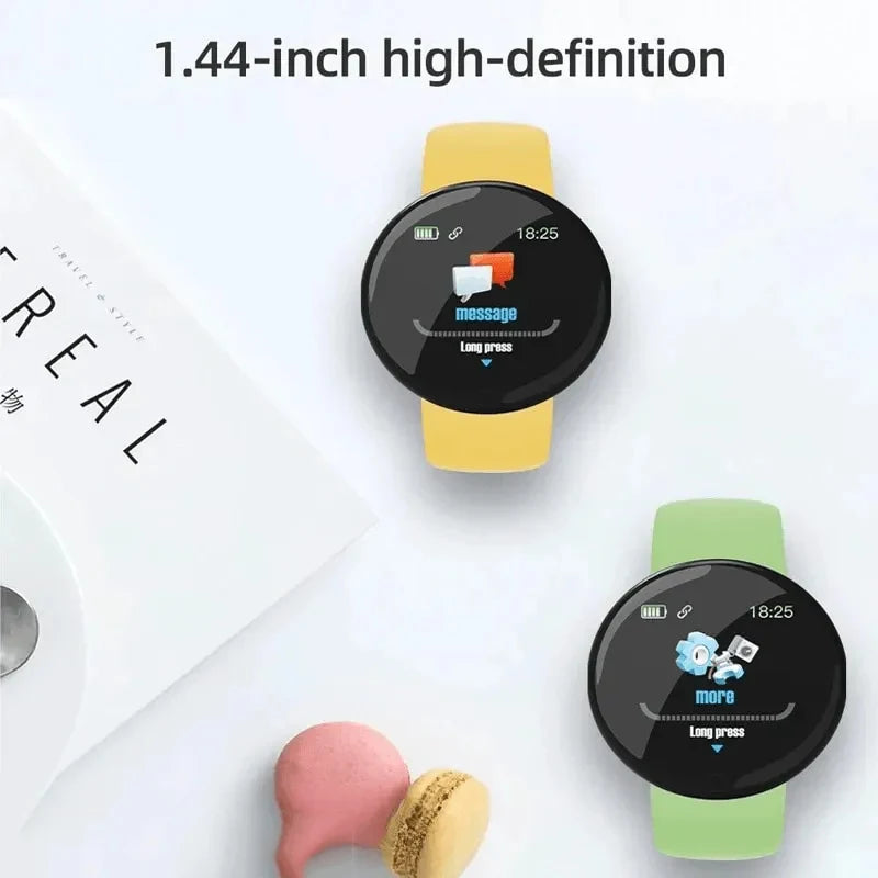 New Smart Bracelet 2025 Real Step Count Fashion Alarm Clock Watch Bluetooth Music Fitness Tracker Sports Smartwatch Android D18
